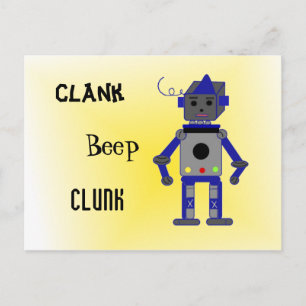 Robot med roliga talesätt vykort