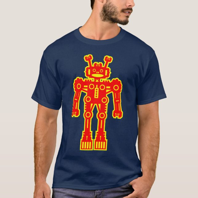 Robot Mk I - (Red & Gult) Tee (Framsida)