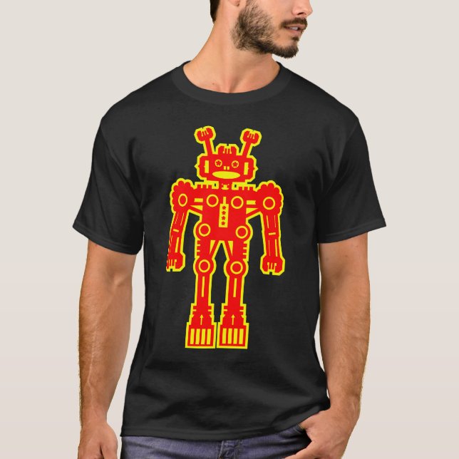 Robot Mk I (Röd och Gult) T-shirt (Framsida)