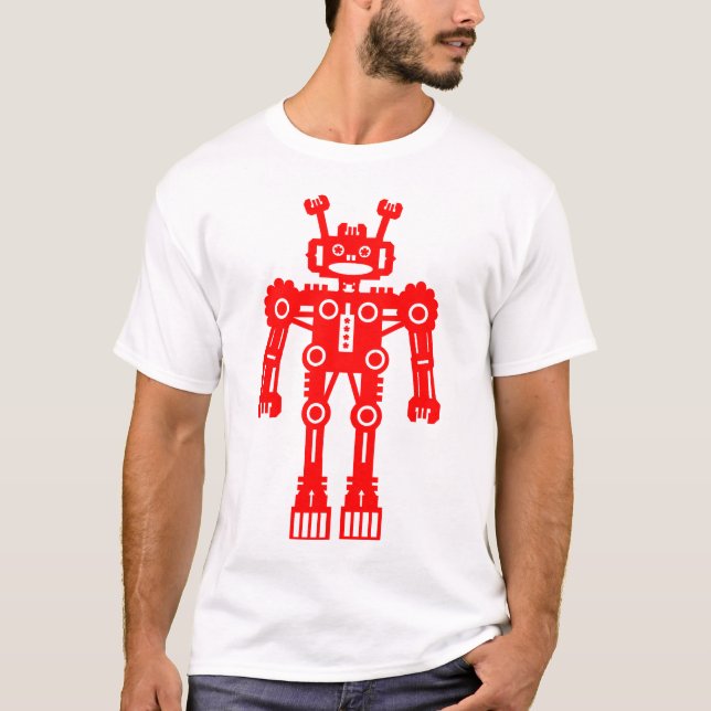 Robot Mk I - (Röd) T Shirt (Framsida)