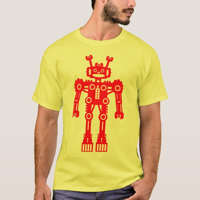 Robot Mk mig - (rött) - som skräddarsy Tee Shirt (Framsida)