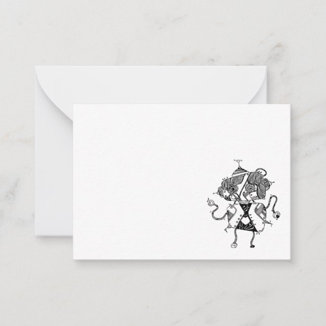 Robot Note Cards Anteckningskort (Framsida)