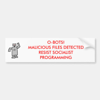 Robot O-BOTS! ONDSINT SPARAR AVKÄNT Bildekal