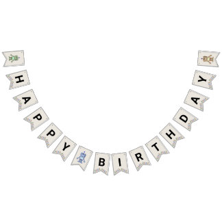 Robot och Gears Birthday Banner Vimplar