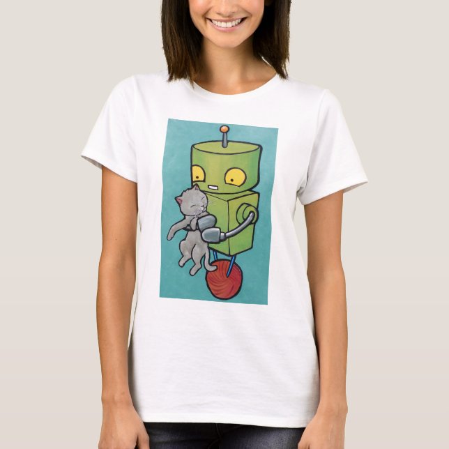 Robot och Grått Kattunge Tröja (Framsida)
