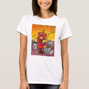 Robot och honungbina t shirt