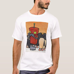 Robot & pingvin tee