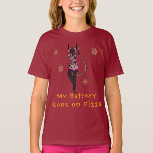 Robot Pizza Roligt Art T-Shirt