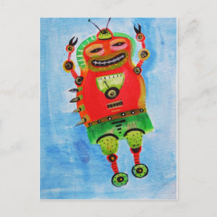 ROBOT POP ART VYKORT