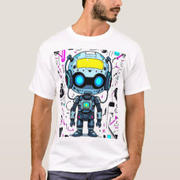 Robot Print T Shirt