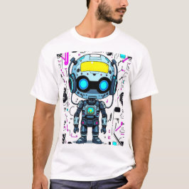 Robot Print T Shirt