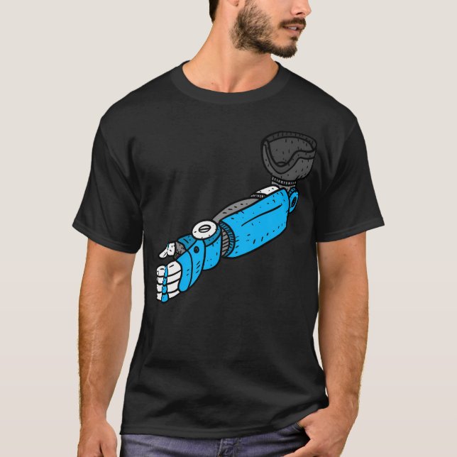 Robot Prosthetic Arm. Robotic Hand. T Shirt (Framsida)