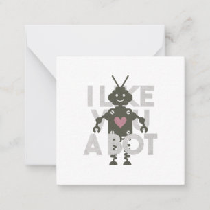 Robot Puns: Jag Gillar Dig Ett Robot-kort Anteckningskort