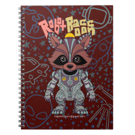 Robot Raccoon Spiral Notebook Anteckningsbok