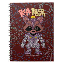 Robot Raccoon Spiral Notebook Anteckningsbok