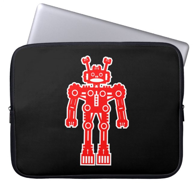 Robot - Red Laptop Sleeve (Framsidan)