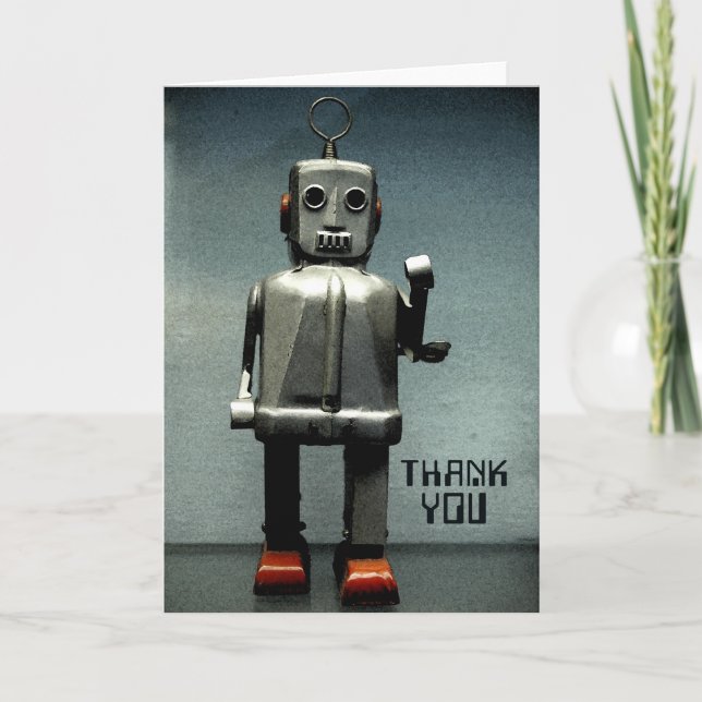 Robot Red Shoes Tack Kort (Framsida)