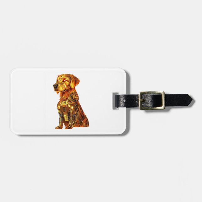 Robot Retriever - Futuristisk Mecha Hund Bagagebricka (Horisontell Framsida)