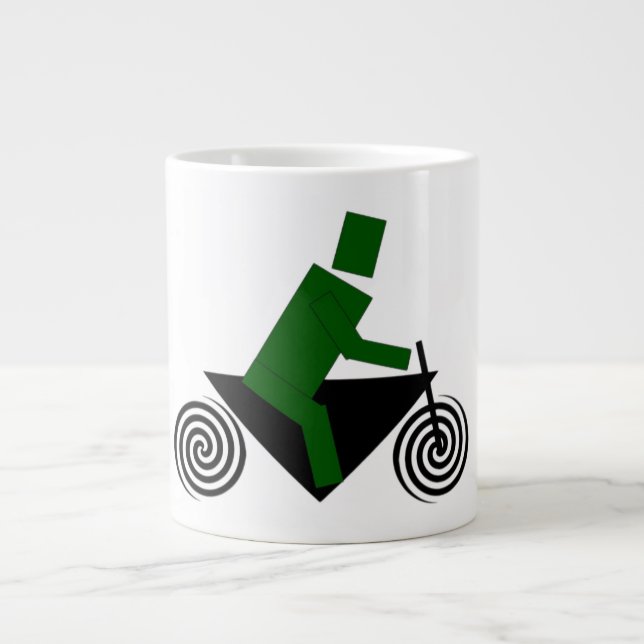 Robot, Ridning, Cykel Jumbo Mugg (Framsidan)