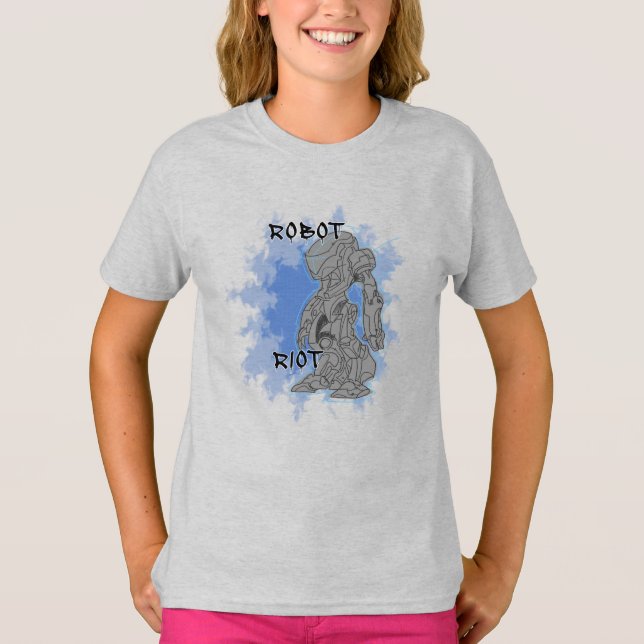 Robot Riot 14 Barntröjor T Shirt (Framsida)