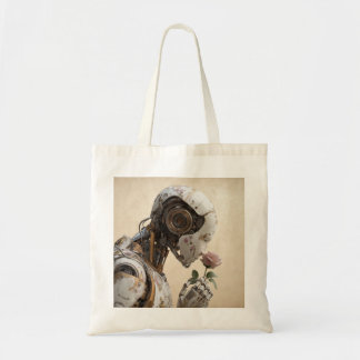 Robot & Ro - Solarpunk Tote Bag Tygkasse