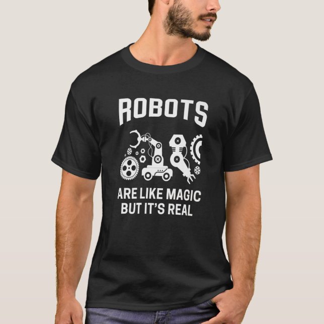 Robot Robotic Robotics Engineer Artifical Intellig T Shirt (Framsida)