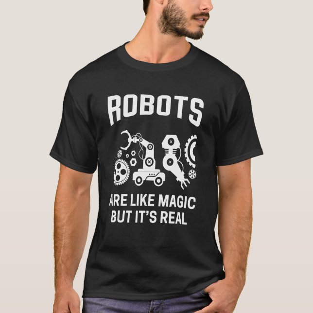 Robot Robotic Robotics Ingenjör Artifical Intellig T Shirt (Framsida)