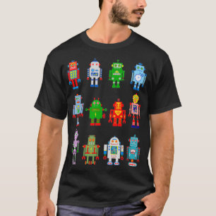 Robot Robotics Retro Team 12 Leksak Roligt Eng AI T Shirt