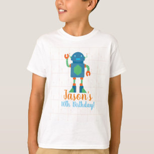 Robot Robotteknik Födelsedags T-shirts för Pojkar