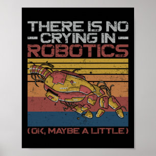 Robot Robotteknik Ingenjör Retro Vintage Det Finns Poster