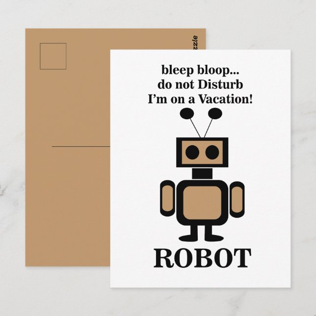 Robot Robotteknik Roligt Vykort (Fram/baksida)