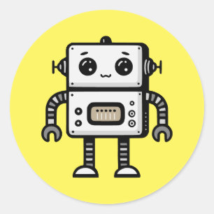 Robot Runt Klistermärke