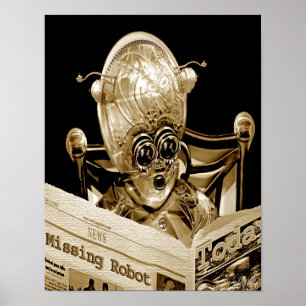Robot saknas (Skriv ut) Poster