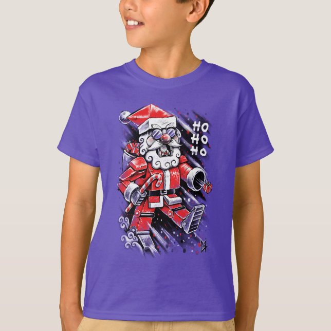 Robot Santa Claus T Shirt (Framsida)