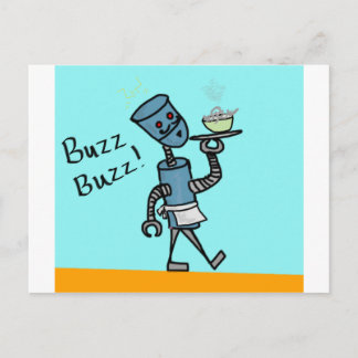 Robot Servitör Vykort