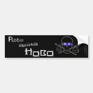 Robot Skeleton Hobo Bildekal