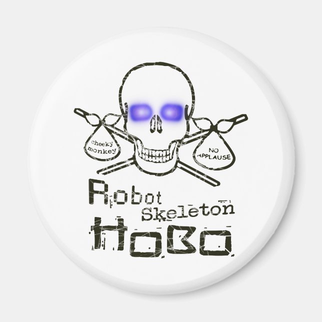 Robot Skeleton Hobo Magnet (Framsidan)