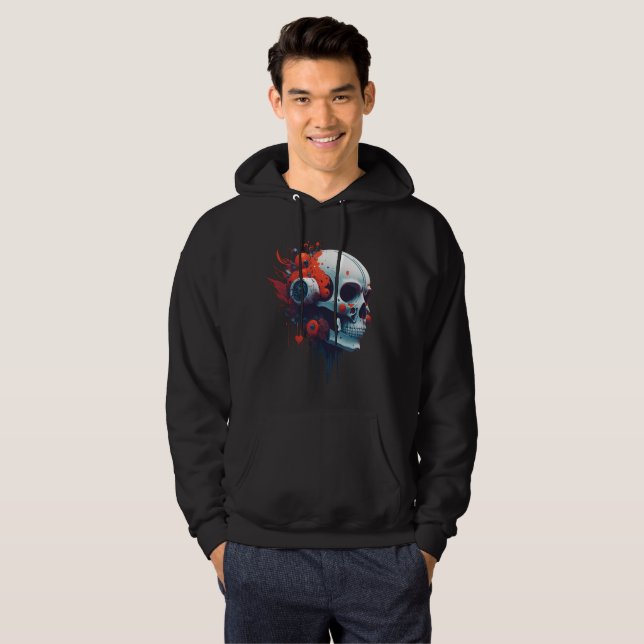 Robot Skull Hoodie (Hel framsida)