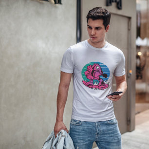 Robot Snowboarding T Shirt