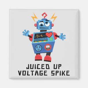 Robot som lider av ett Spike för uppspelning av ju Magnet