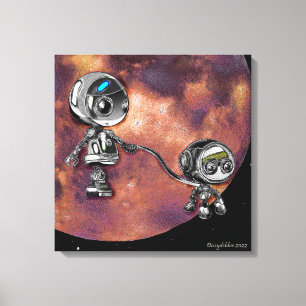 Robot Space Walk Canvastryck