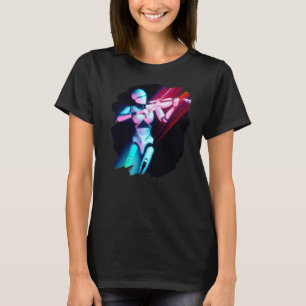 Robot Spela Violin Violinist Music Orchestra Str T Shirt