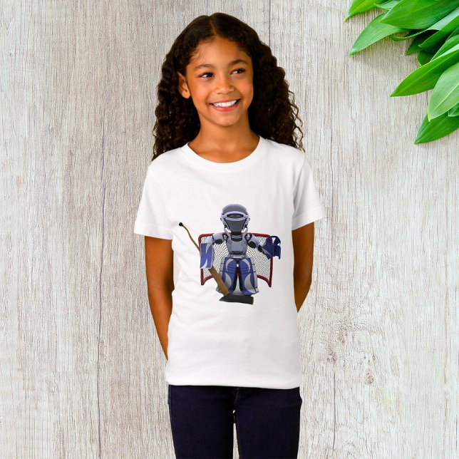 Robot Spelar Ice Hockey Sports Girls T-Shirt (Skapare uppladdad)