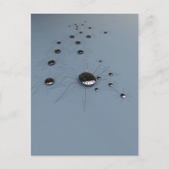 Robot Spiders Postcard Vykort (Framsida)