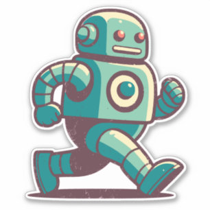 Robot Springer Klistermärken