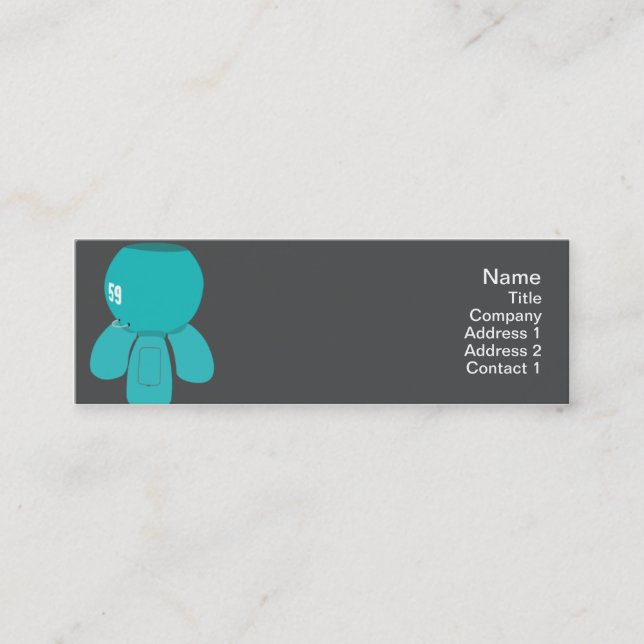 Robot Spyder - smala Mini Visitkort (Framsida)