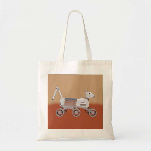 Robot Squirrel Tote Bag Tygkasse (Framsidan)