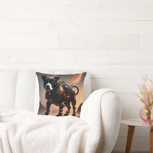 Robot Stafford Bull Terrier, Cushion Kudde (Soffa)