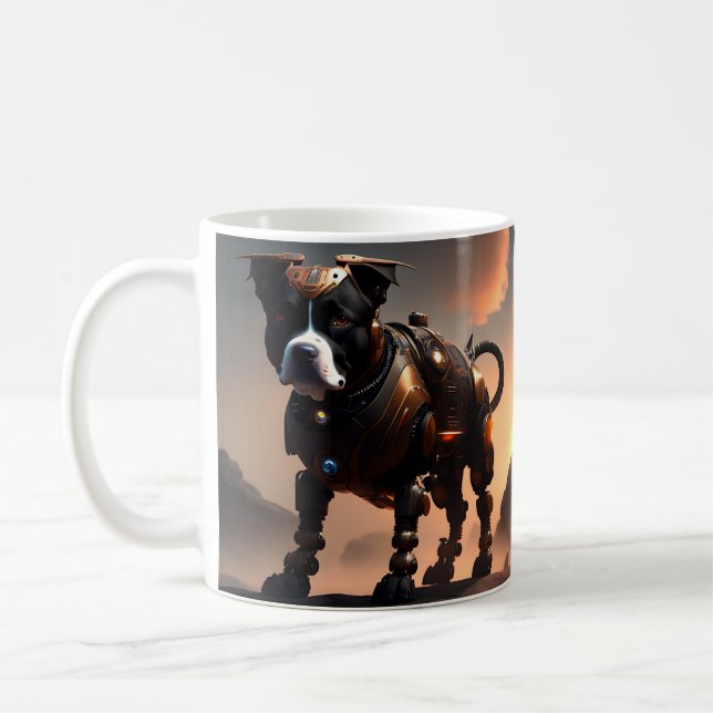 Robot Stbudsdshire Bull Terrier, Coffee Mugg (Vänster)