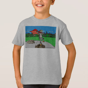 Robot Superhjälte Retro Barn Shirt T-shirt